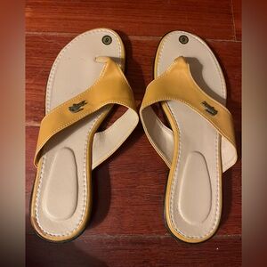 Yellow Leather Women's Sandals
